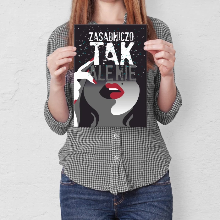 Plakat metalowy Zasadniczo tak Prezent