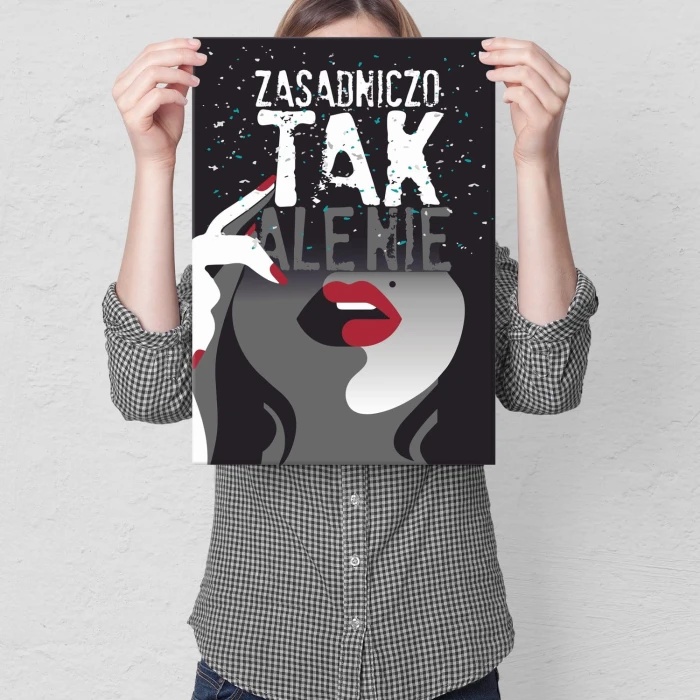 Plakat metalowy Zasadniczo tak Prezent