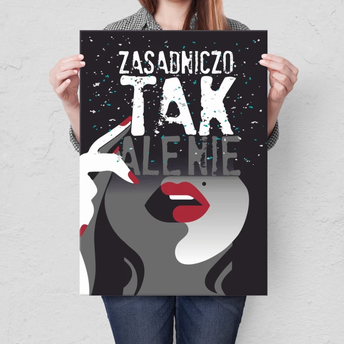 Plakat metalowy Zasadniczo tak Prezent
