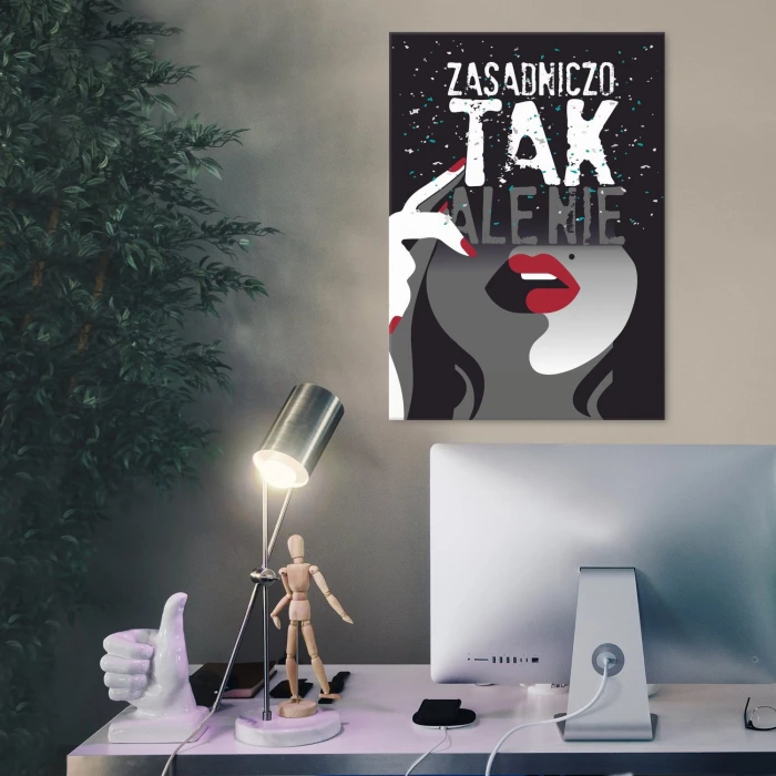 Plakat metalowy Zasadniczo tak Prezent