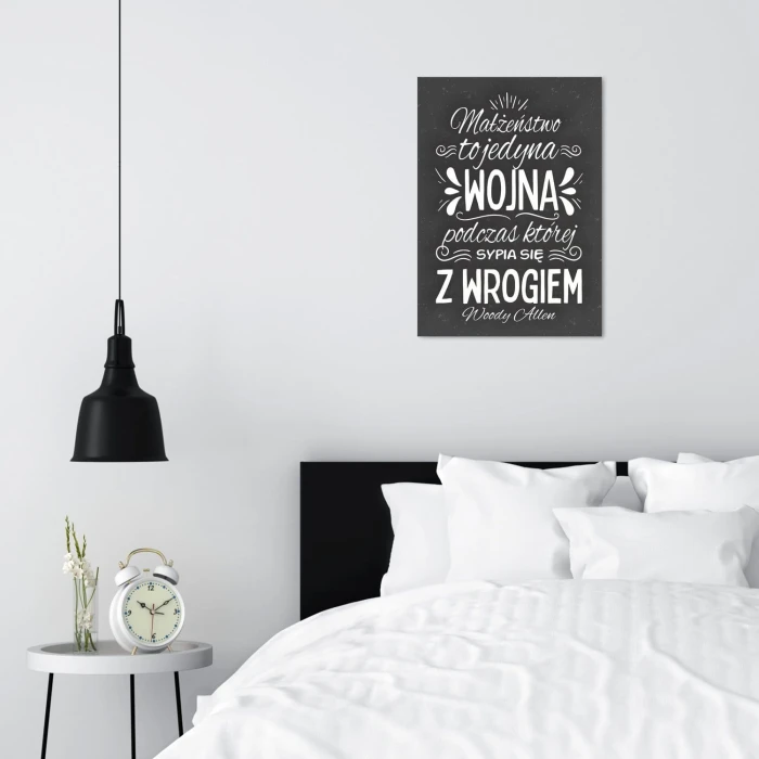 Plakat metalowy Małżeństwo to wojna Prezent