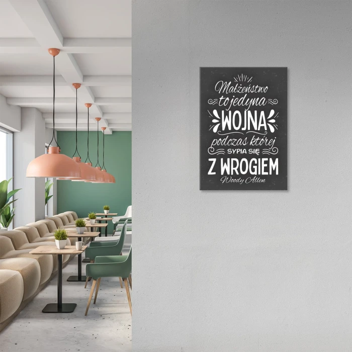 Plakat metalowy Małżeństwo to wojna Prezent