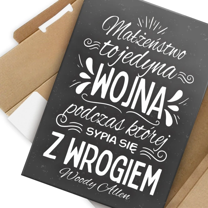 Plakat metalowy Małżeństwo to wojna Prezent