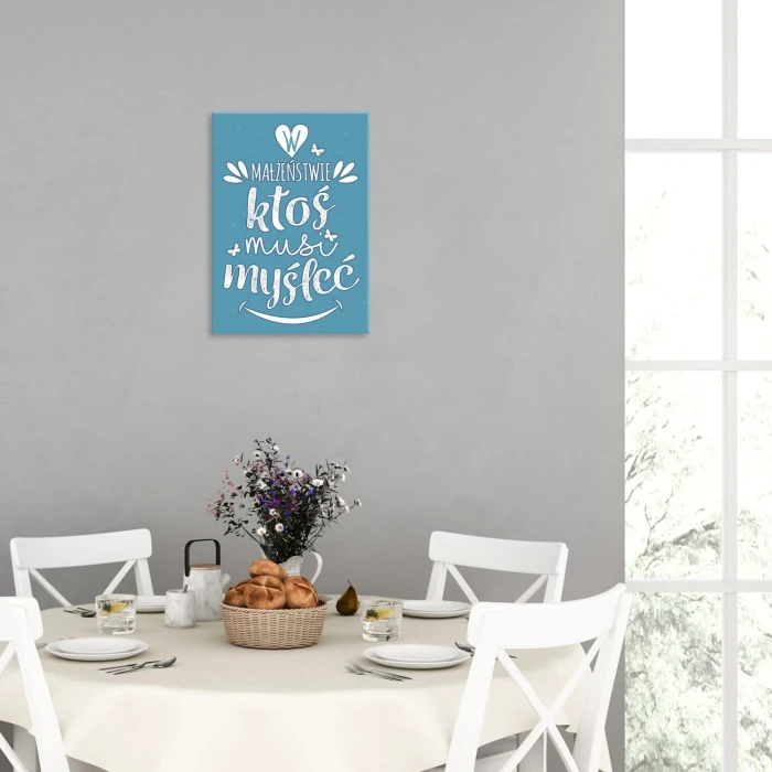 Plakat metalowy Ktoś musi myśleć Prezent