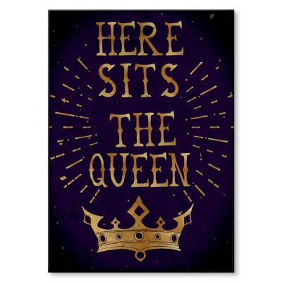 Plakat metalowy The queen królowa Prezent