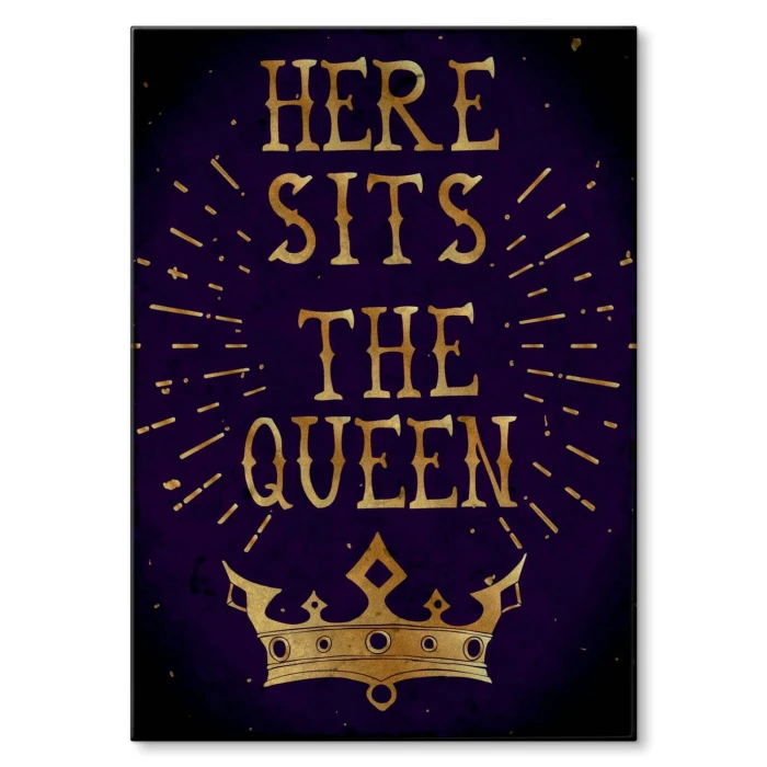 Plakat metalowy The queen królowa Prezent