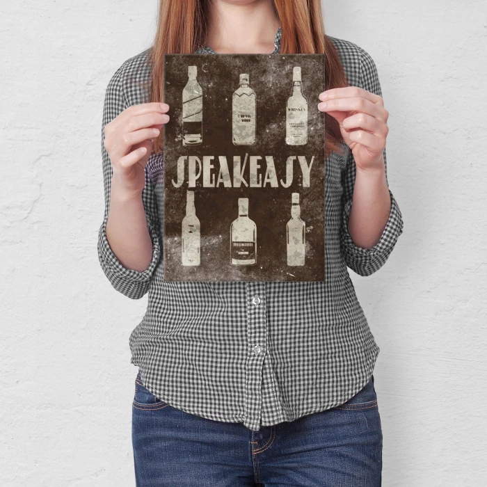 Plakat metalowy Speakeasy Prezent