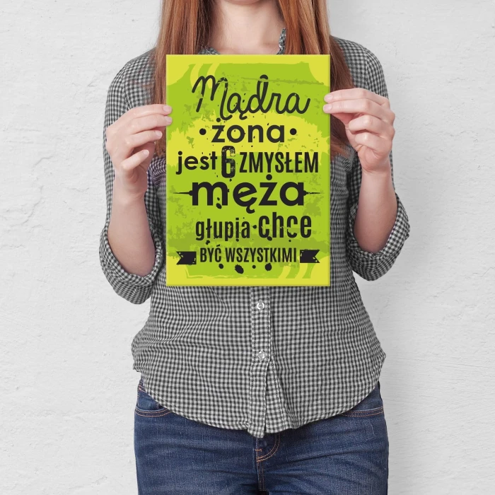 Plakat metalowy 6 zmysł męża Prezent