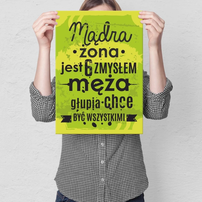Plakat metalowy 6 zmysł męża Prezent