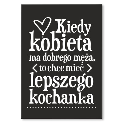 Plakat metalowy Lepszy kochanek Prezent