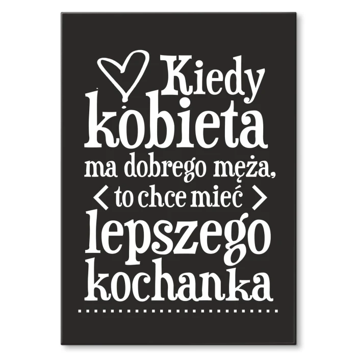 Plakat metalowy Lepszy kochanek Prezent