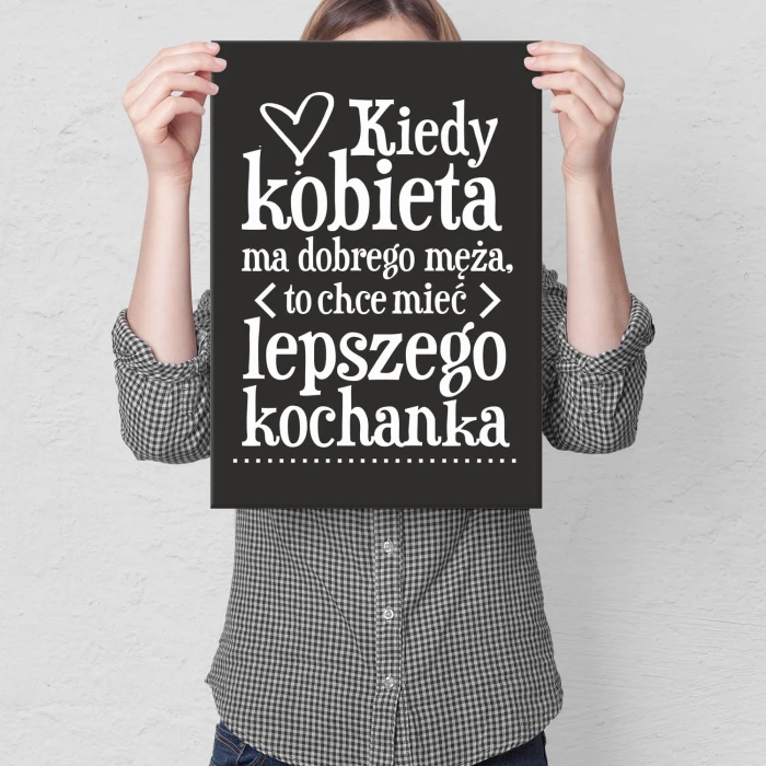 Plakat metalowy Lepszy kochanek Prezent