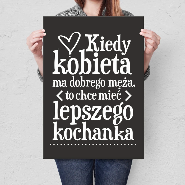 Plakat metalowy Lepszy kochanek Prezent