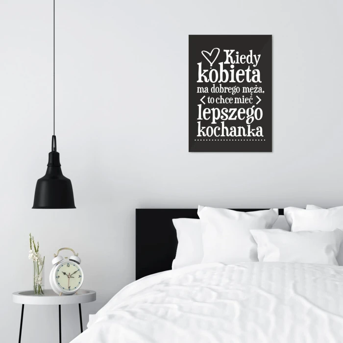 Plakat metalowy Lepszy kochanek Prezent