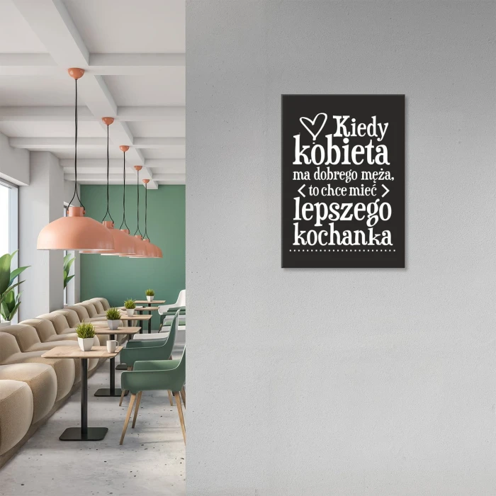 Plakat metalowy Lepszy kochanek Prezent