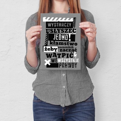 Plakat metalowy Jedno kłamstwo Prezent
