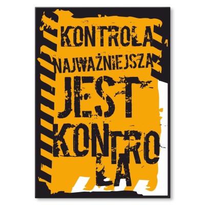 Plakat metalowy Kontrola Prezent