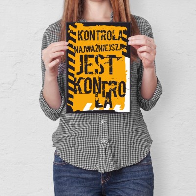 Plakat metalowy Kontrola Prezent