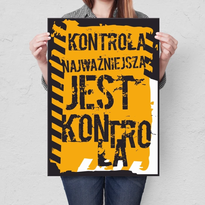 Plakat metalowy Kontrola Prezent