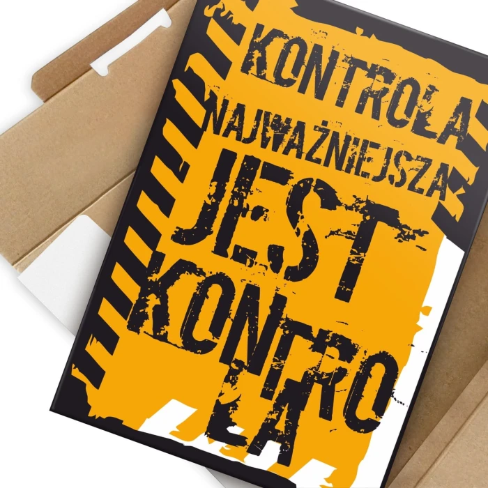 Plakat metalowy Kontrola Prezent