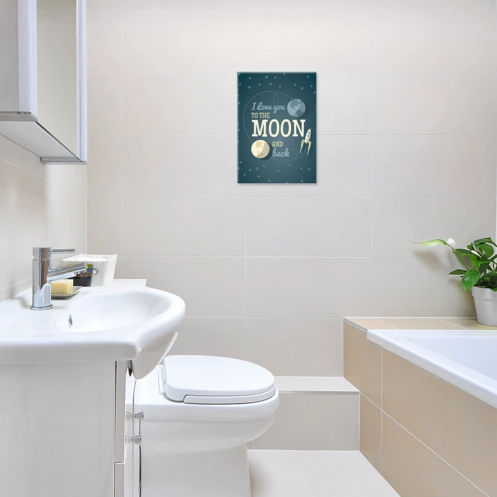 Plakat metalowy Kocham jak na księżyc Prezent