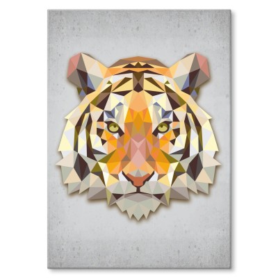 Plakat metalowy Tygrys graficzny Prezent