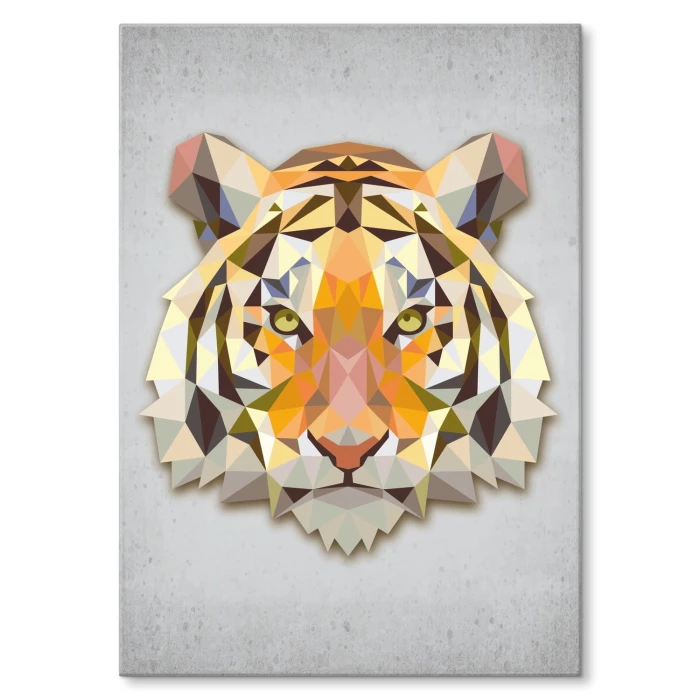 Plakat metalowy Tygrys graficzny Prezent