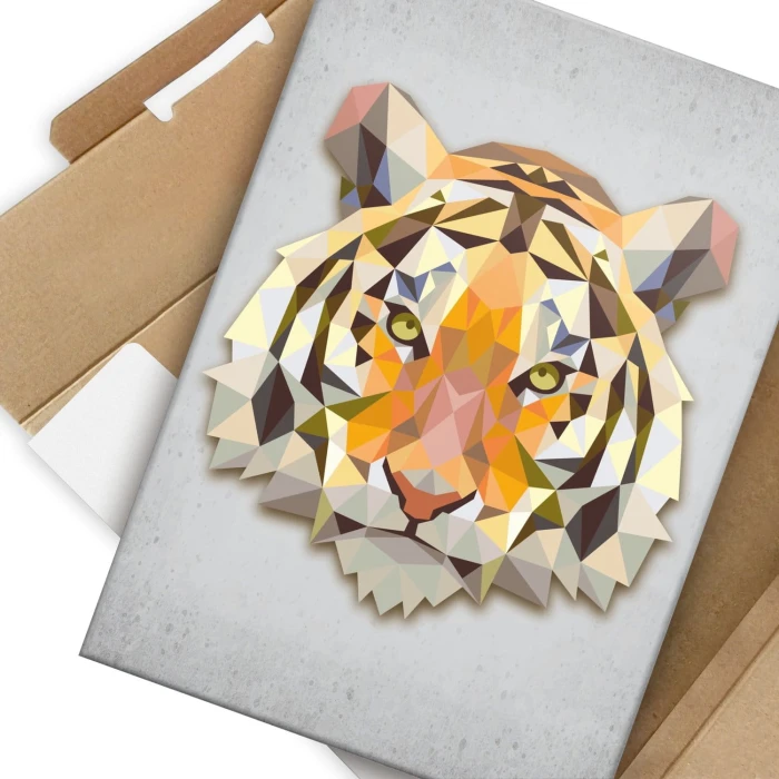 Plakat metalowy Tygrys graficzny Prezent