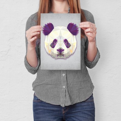 Plakat metalowy Panda graf Prezent