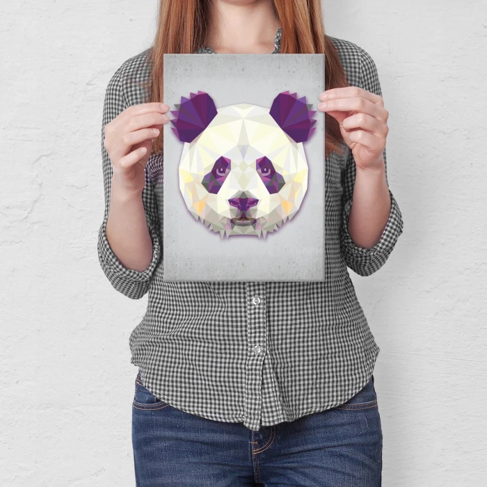 Plakat metalowy Panda graf Prezent