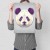 Plakat metalowy Panda graf Prezent