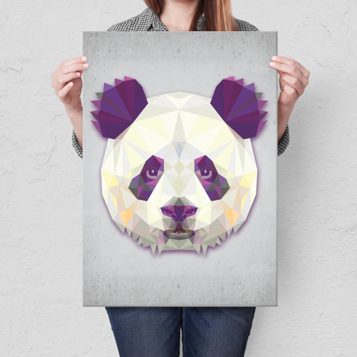 Plakat metalowy Panda graf Prezent