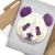 Plakat metalowy Panda graf Prezent