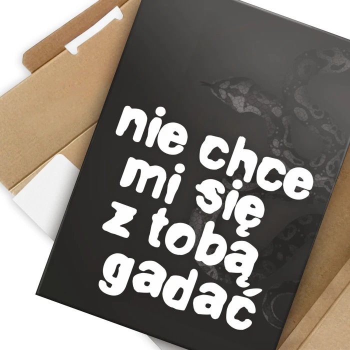 Plakat metalowy Nie chce mi się gadać Prezent
