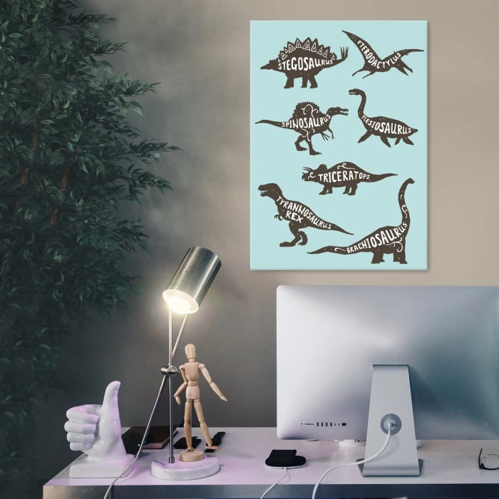 Plakat metalowy Dinozaury Prezent
