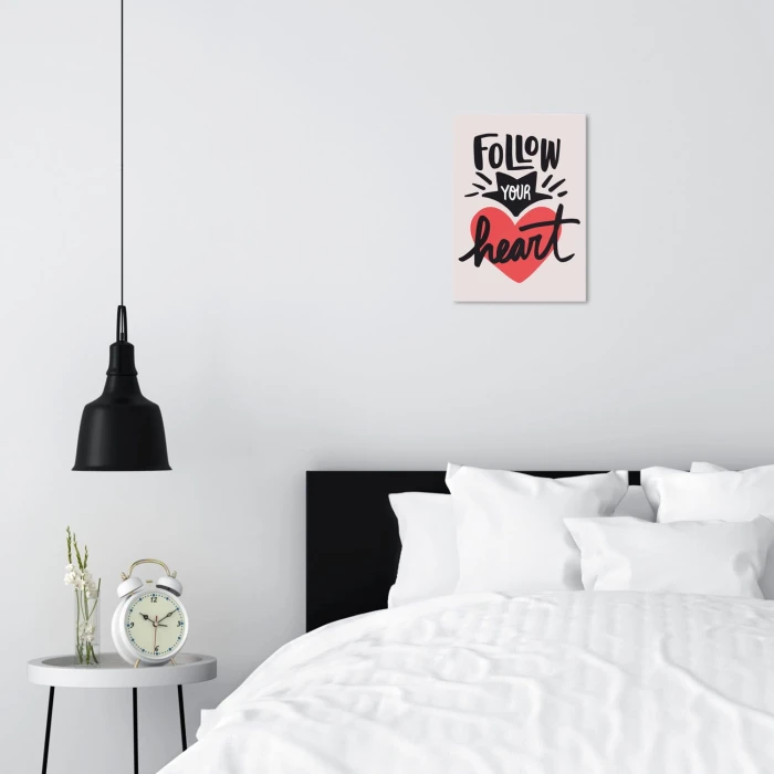 Plakat metalowy Follow your heart Prezent