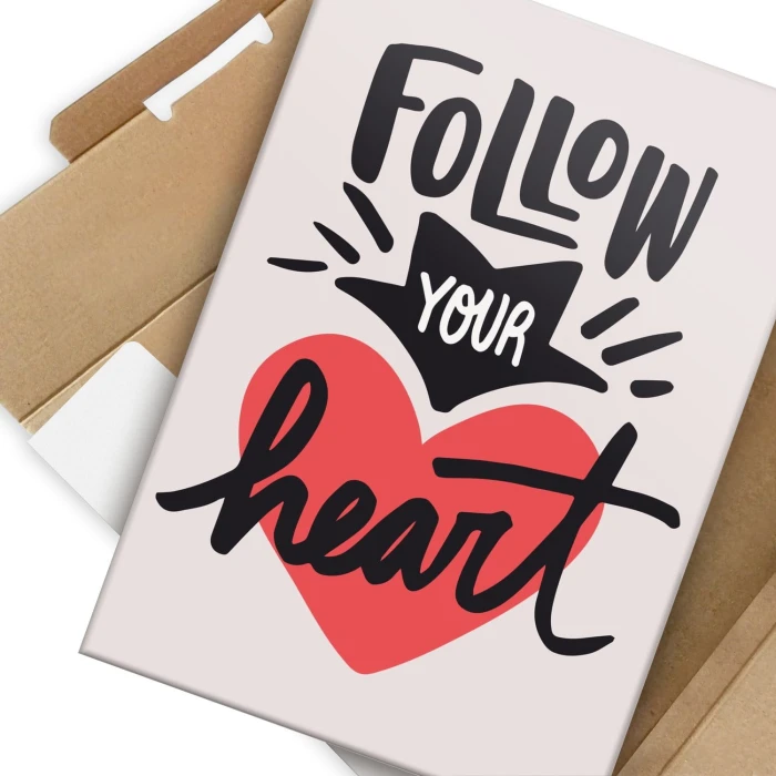 Plakat metalowy Follow your heart Prezent