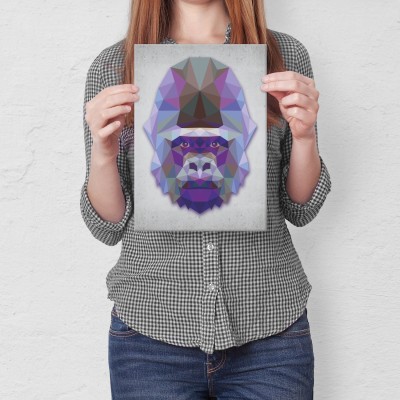 Plakat metalowy Goryl graf Prezent