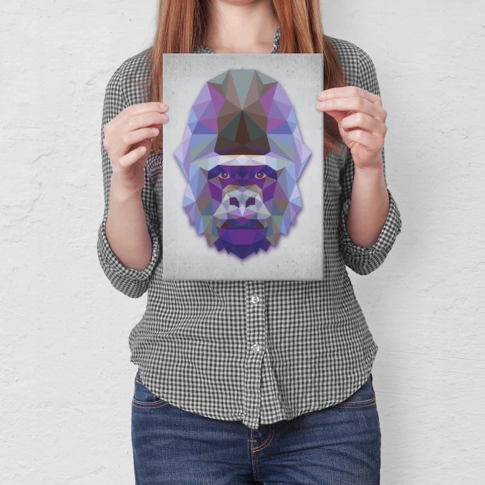 Plakat metalowy Goryl graf Prezent