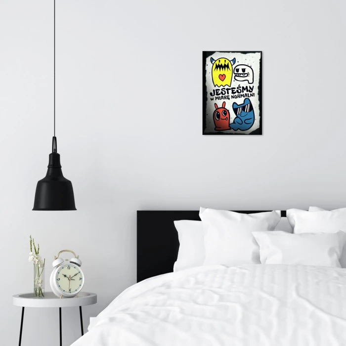 Plakat metalowy W miarę normalni Prezent