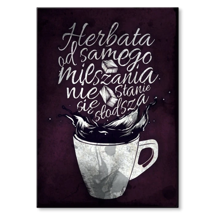 Plakat metalowy Mieszanie harbaty Prezent