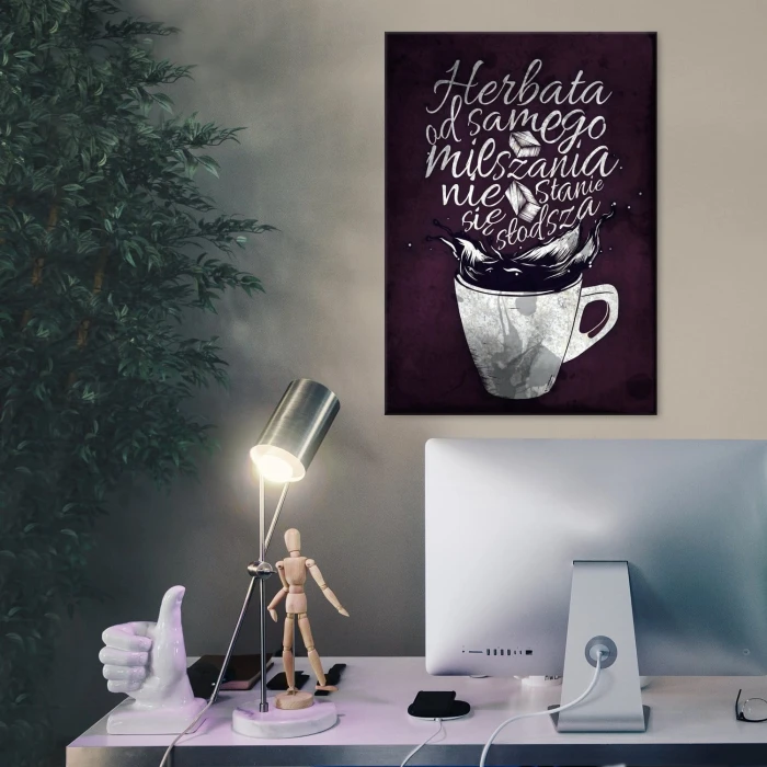 Plakat metalowy Mieszanie harbaty Prezent