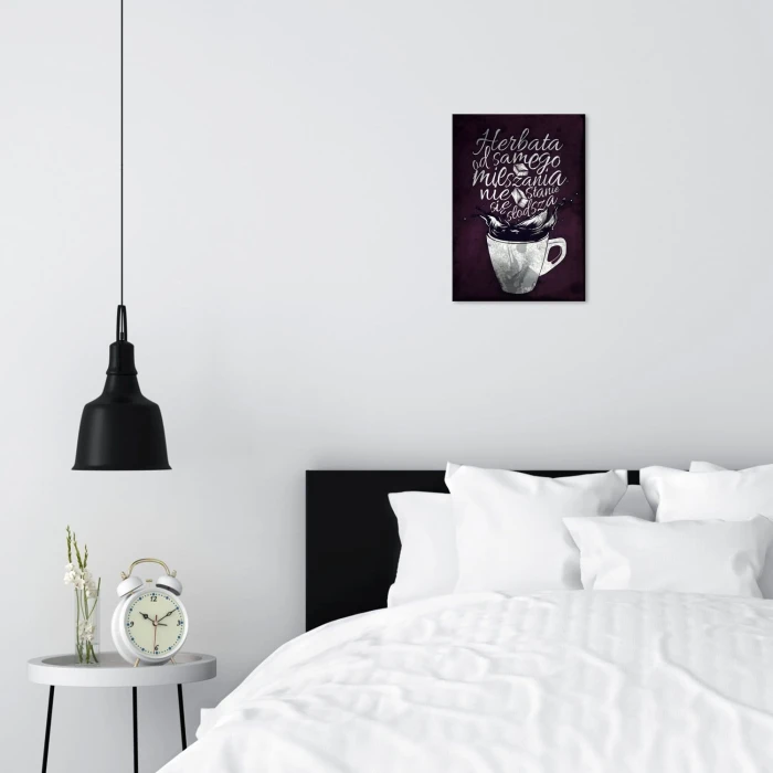 Plakat metalowy Mieszanie harbaty Prezent