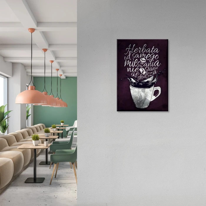Plakat metalowy Mieszanie harbaty Prezent