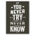 Plakat metalowy If you never a try Prezent