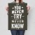 Plakat metalowy If you never a try Prezent