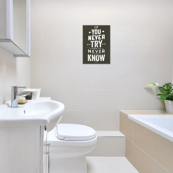 Plakat metalowy If you never a try Prezent
