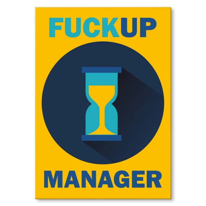 Plakat metalowy Fuckup Manager Prezent