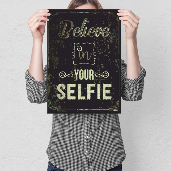 Plakat metalowy Believe in you selfie Prezent