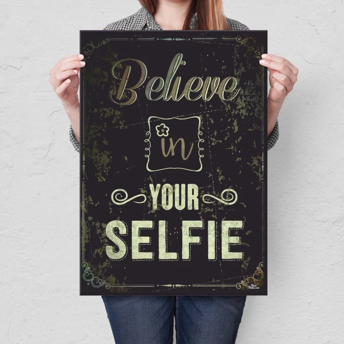 Plakat metalowy Believe in you selfie Prezent